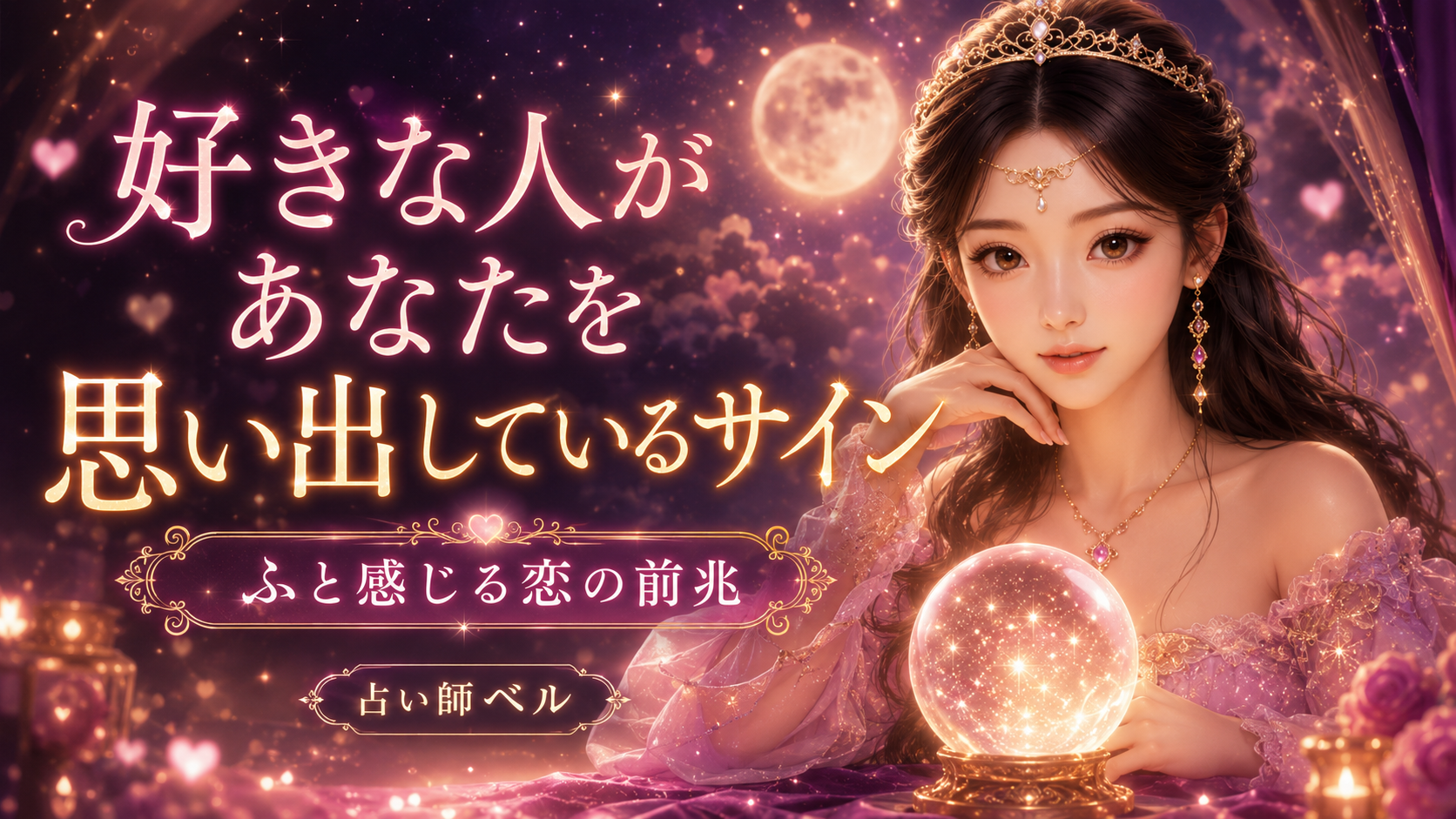 好きな人があなたを思い出しているサインをテーマにした占い師ベルの恋愛占いアイキャッチ画像